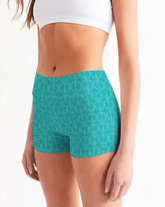 Aqua Women's Mid-Rise Yoga Shorts