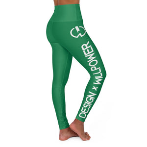 DxWP Green High Waisted Yoga Leggings