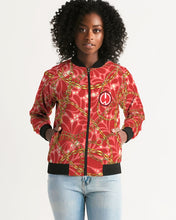 Load image into Gallery viewer, Designer Red Women&#39;s Bomber Jacket