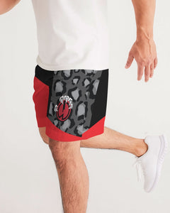 DxWP Men's Jogger Shorts - Black Leopard