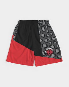 DxWP Men's Jogger Shorts - Black Leopard