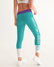 Load image into Gallery viewer, Teal Power pattern Women&#39;s Yoga Pants