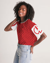 Load image into Gallery viewer, Regal Red Women&#39;s Lounge Cropped Tee