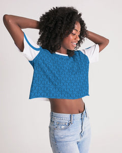 Royal Blue Women's Lounge Cropped Tee