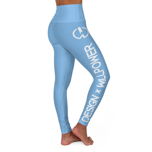 DxWP Sky Blue High Waisted Yoga Leggings