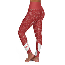 Load image into Gallery viewer, DxWP Red Xmas High Waisted Yoga Leggings