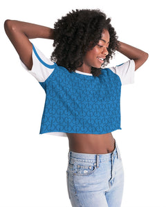 Royal Blue Women's Lounge Cropped Tee