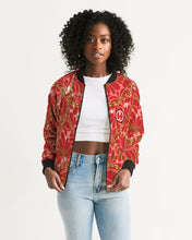 Load image into Gallery viewer, Designer Red Women&#39;s Bomber Jacket