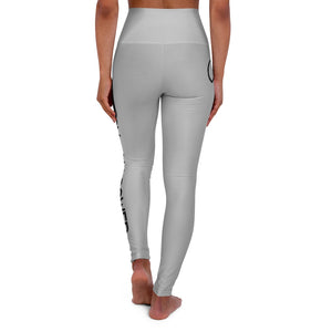 DxWP Silver High Waisted Yoga Leggings