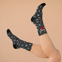 Load image into Gallery viewer, DxWP Black Leopard Socks