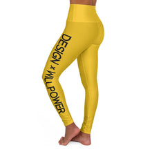 Load image into Gallery viewer, DxWP Yellow High Waisted Yoga Leggings