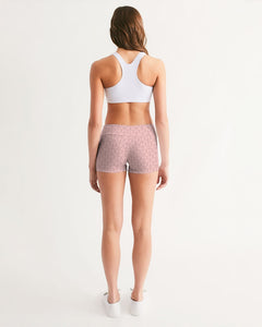 Pale Rose Women's Mid-Rise Yoga Shorts