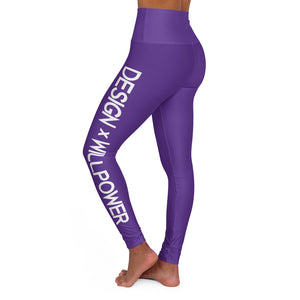 DxWP Purple High Waisted Yoga Leggings