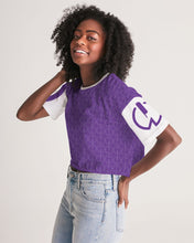 Load image into Gallery viewer, Royal Purple Women&#39;s Lounge Cropped Tee