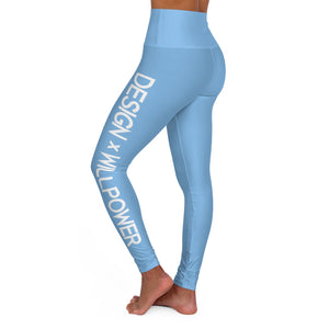 DxWP Sky Blue High Waisted Yoga Leggings