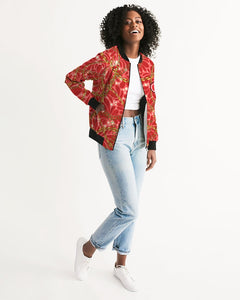 Designer Red Women's Bomber Jacket