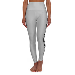 DxWP Silver High Waisted Yoga Leggings