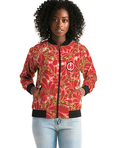 Designer Red Women's Bomber Jacket