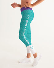 Load image into Gallery viewer, Teal Power pattern Women&#39;s Yoga Pants