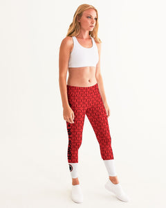 Red Power pattern Women's Yoga Pants