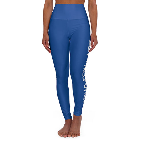 DxWP Blue High Waisted Yoga Leggings