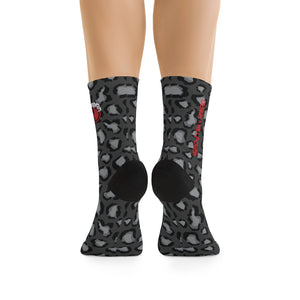 DxWP Black Leopard Socks