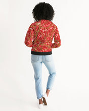 Load image into Gallery viewer, Designer Red Women&#39;s Bomber Jacket