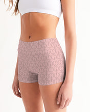 Load image into Gallery viewer, Pale Rose Women&#39;s Mid-Rise Yoga Shorts