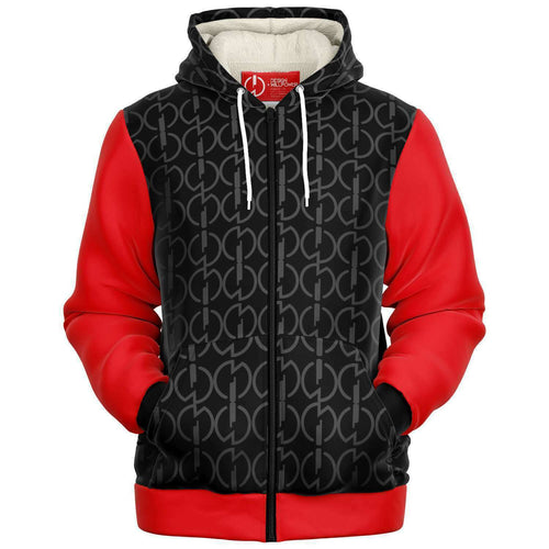 Regal Red / Black Fleece Hoodie