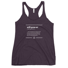 Load image into Gallery viewer, Willpower Defined Women&#39;s Racerback Tank