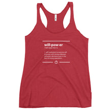 Load image into Gallery viewer, Willpower Defined Women&#39;s Racerback Tank