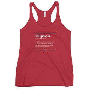 Willpower Defined Women's Racerback Tank