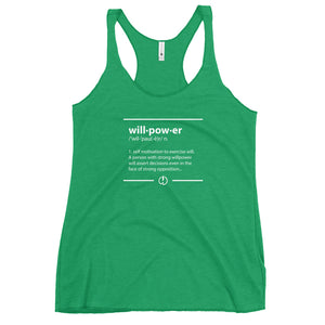 Willpower Defined Women's Racerback Tank
