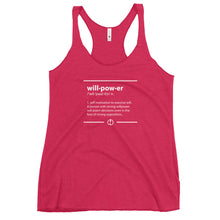 Load image into Gallery viewer, Willpower Defined Women&#39;s Racerback Tank