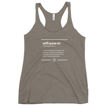 Load image into Gallery viewer, Willpower Defined Women&#39;s Racerback Tank