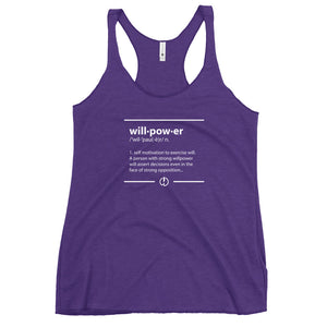 Willpower Defined Women's Racerback Tank